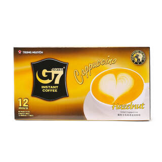 越南进口中原G7卡布奇诺咖啡榛子味216g*7件109.3元（合15.61元/件）-京东商城优惠券免费领取