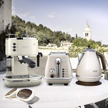 德龙（Delon亚马逊海外购优惠券ghi）IconaVintage复古系列咖啡机多士炉电水壶套装6.5折直邮中国￥1699