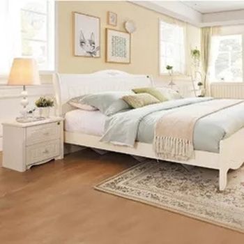 QuanU全友家居120611人造板板式床套装1.8米床+床头柜*2+床垫￥2499