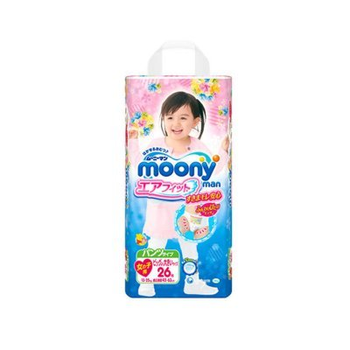 19号：moony尤妮佳女婴用拉拉裤XXL26片491.58元含税优惠