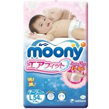 moony尤妮佳婴儿纸尿裤L54片*4件244.23苏宁易购优惠券元含税包邮