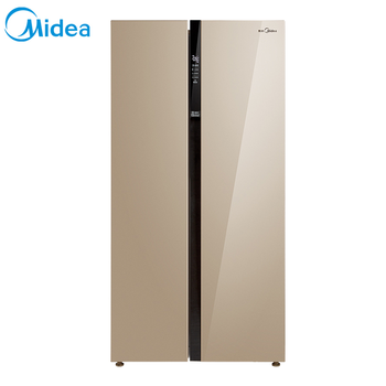 Midea美的BCD621WKPZM621L苏宁易购优惠券对开门冰箱2999元包邮