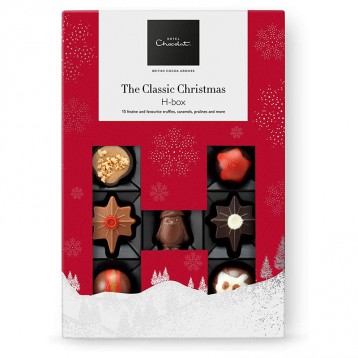 HotelChocolat经典圣诞红色巧克力礼盒160g亚马逊海外购直邮中国