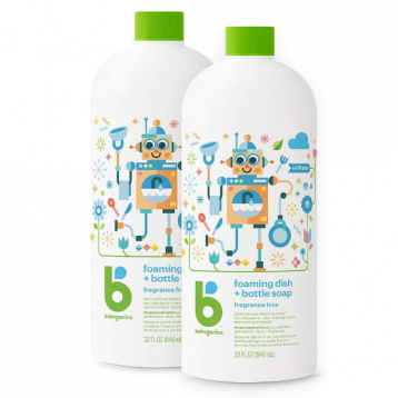 销量第一，Babyganics甘尼克宝贝奶瓶餐具清洁剂946ml*2瓶3.3折直邮中国￥105.53