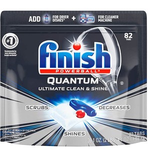 中亚Prime会员：Finish亮碟Quantum系列洗碗机洗涤块82块153.95元（￥134.92+￥19.04含税包邮）