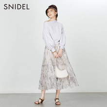 Snidel2021新品女士斜露肩泡泡袖宽松卫衣SWCT211112￥307.06