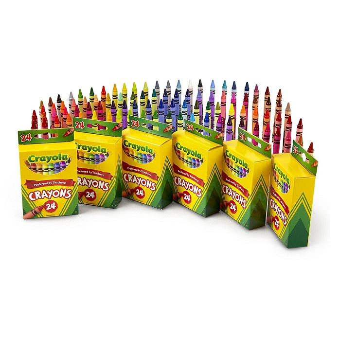 小降!【亚马逊海外购】Crayola绘儿乐彩色蜡笔套装24色*6盒装到手价￥79.98